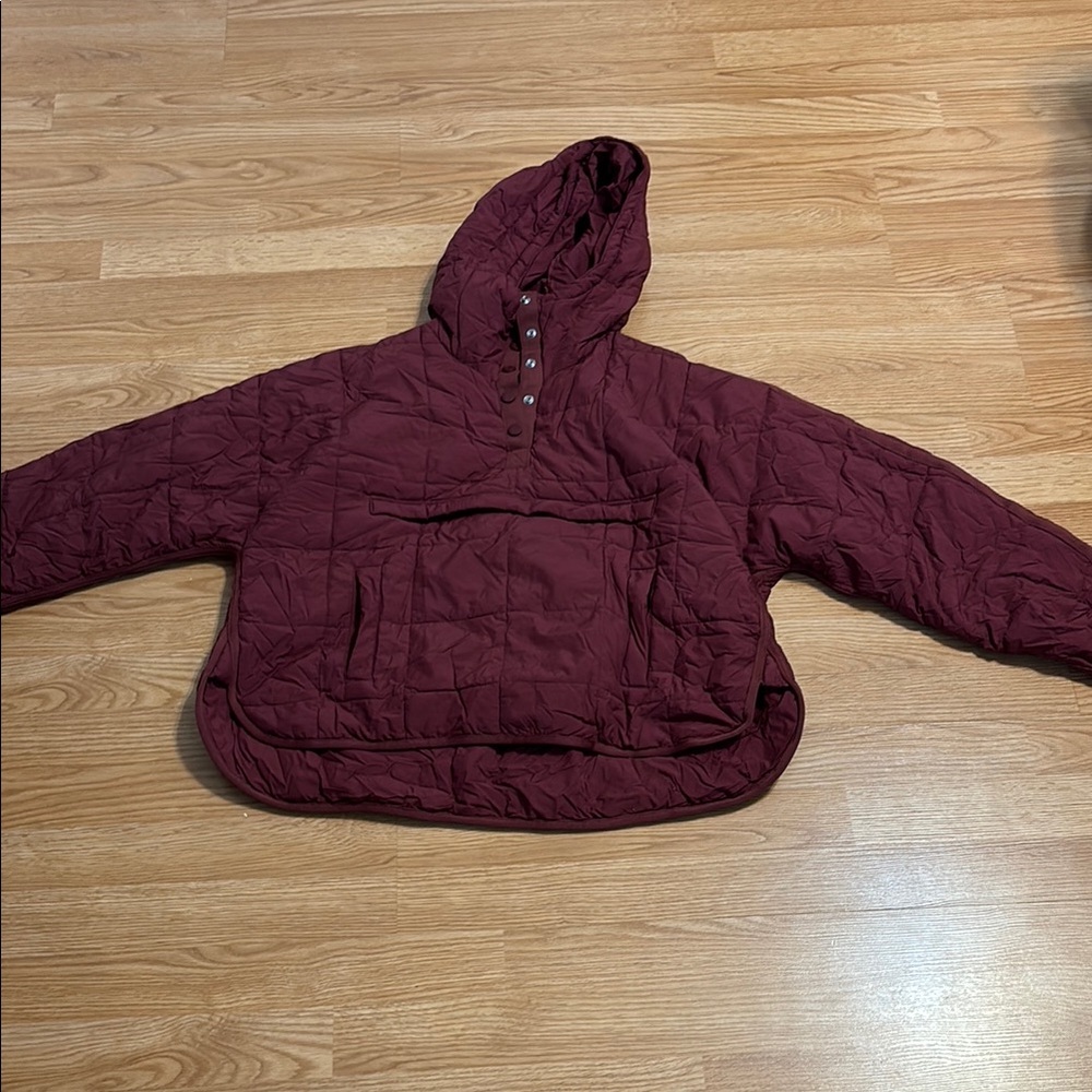 Free Peoples maroon Pippa packable puffer